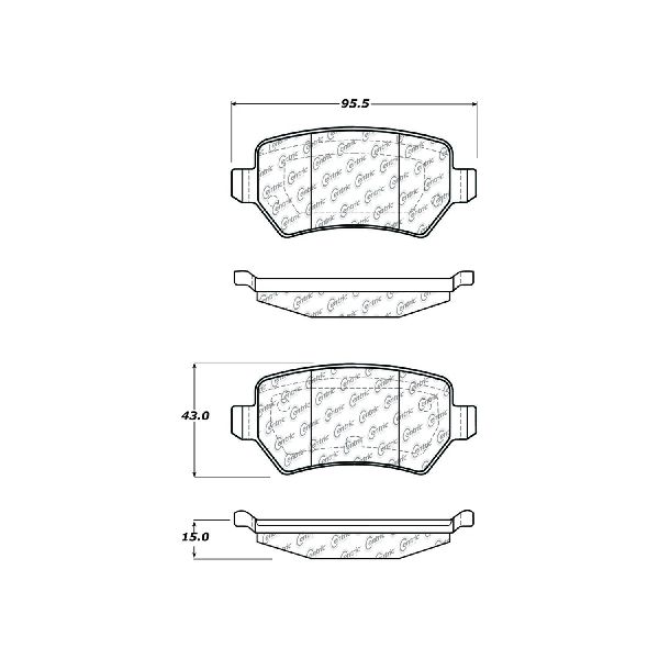2008-2009 Saturn Astra Disc Brake Pad Set - Rear (Centric)