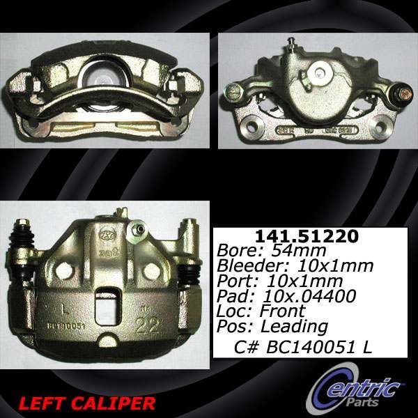 2000-2005 Hyundai Accent Disc Brake Caliper - Front Right (Centric)