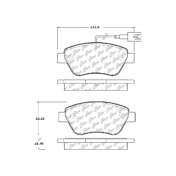 2009-2010 Fiat 500 Disc Brake Pad Set - Front (Centric)