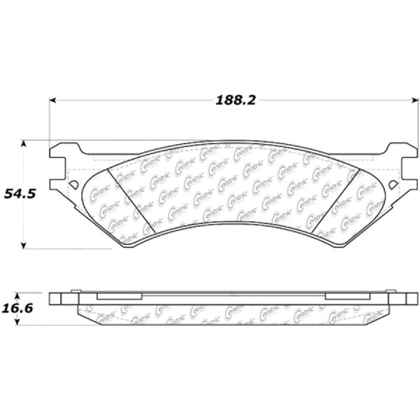 2003-2007 Ford E-250 Disc Brake Pad Set - Rear (Centric)