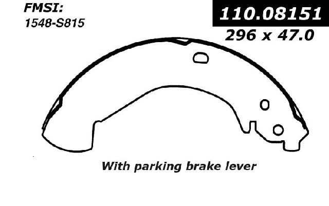 2004-2008 GMC Canyon Drum Brake Shoe - Rear (Centric)