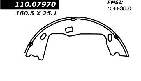 1999-2003 Saab 9-3 Parking Brake Shoe - Rear (Centric)