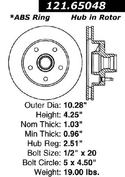1995-1997 Mazda B4000 Disc Brake Rotor and Hub Assembly - Front (Centric)