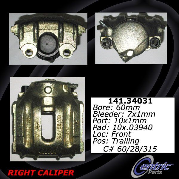 1991-1993 BMW M5 Disc Brake Caliper - Front Right (Centric)