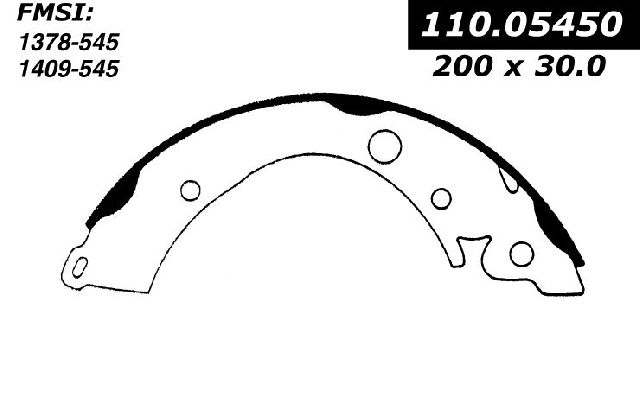 1984-1987 Honda Wagovan Drum Brake Shoe - Rear (Centric)