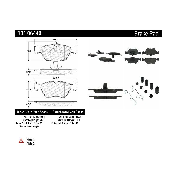 1994-1996 Saab 900 Disc Brake Pad Set - Front (Centric)