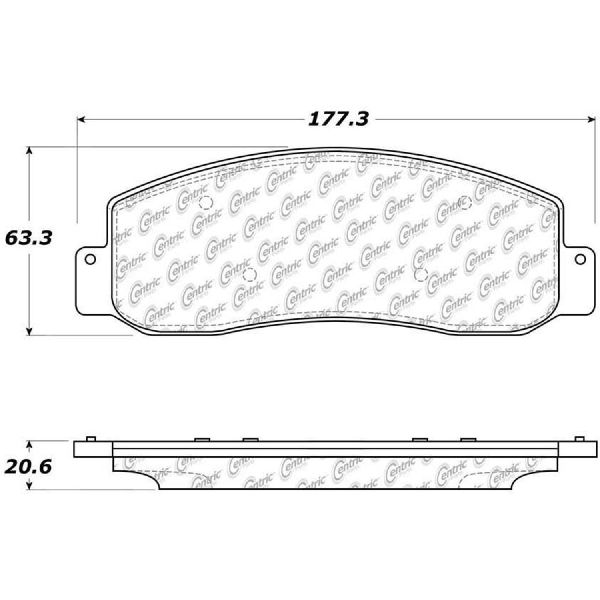 2005-2012 Ford F-350 Super Duty Disc Brake Pad Set - Front (Centric)