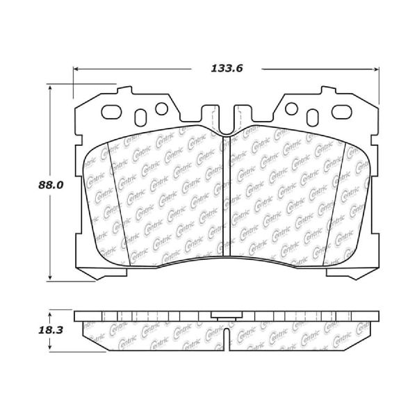 2008-2016 Lexus LS600h Disc Brake Pad Set - Front (Centric)