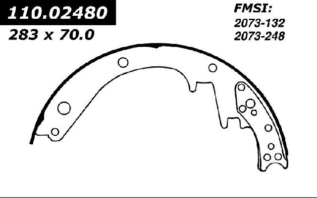 1974-1975 GMC Jimmy Drum Brake Shoe - Rear (Centric)