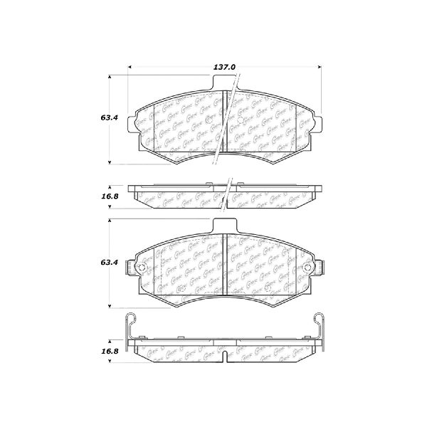 2002-2005 Hyundai Elantra Disc Brake Pad Set - Front (Centric)