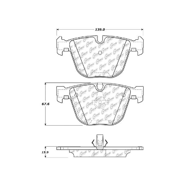 2008-2019 BMW X6 Disc Brake Pad Set - Rear (Centric)
