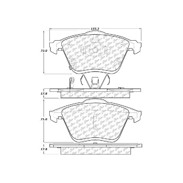 2006-2007 Mazda 6 Disc Brake Pad Set - Front (Centric)