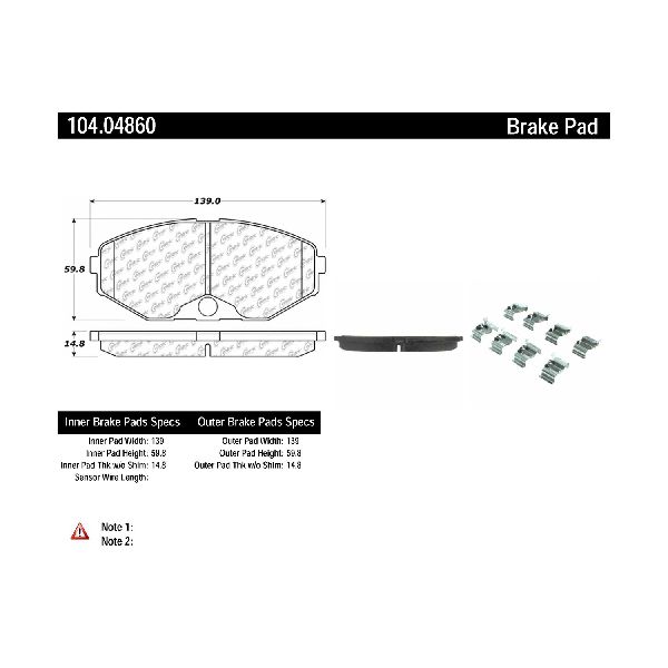1990-1995 INFINITI Q45 Disc Brake Pad Set - Front (Centric)