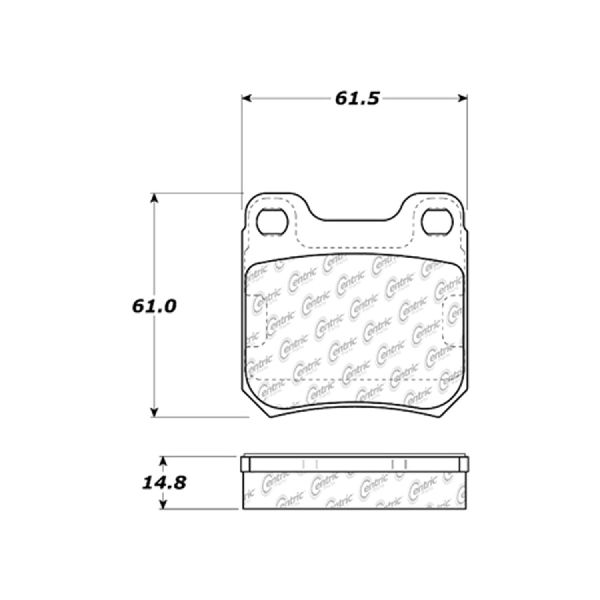 1999-2003 Saab 9-3 Disc Brake Pad Set - Rear (Centric)