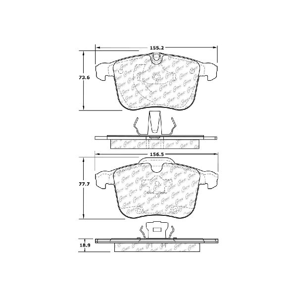 2006-2011 Saab 9-3 Disc Brake Pad Set - Front (Centric)