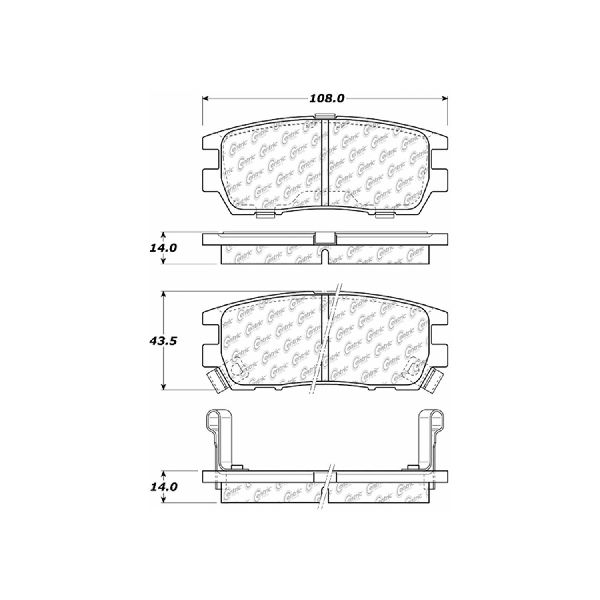 1992-2000 Mitsubishi Montero Disc Brake Pad Set - Rear (Centric)