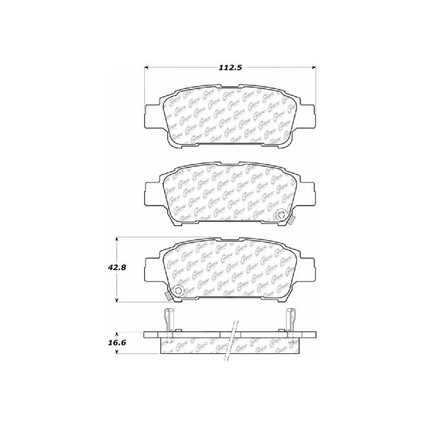 2004-2010 Toyota Sienna Disc Brake Pad Set - Rear (Centric)
