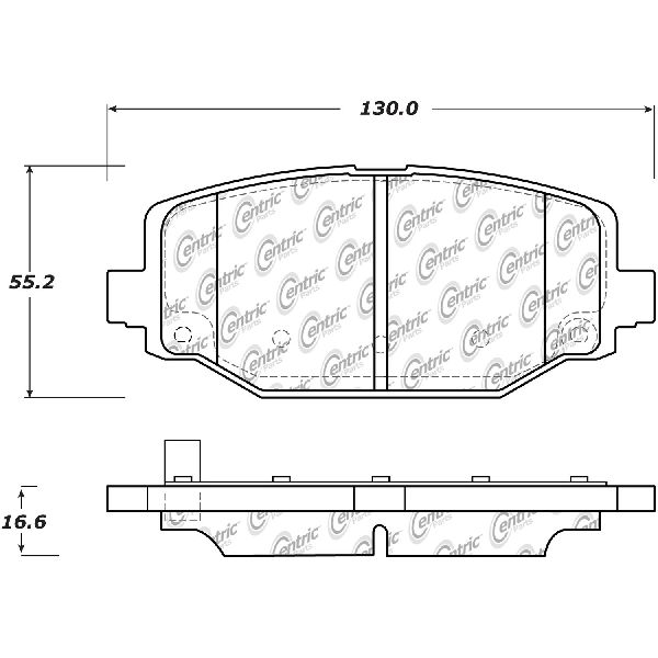 2012-2016 Chrysler Town &amp; Country Disc Brake Pad Set - Rear (Centric)