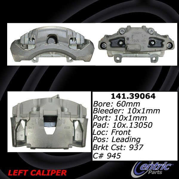 2007-2015 Volvo S80 Disc Brake Caliper - Front Left (Centric)