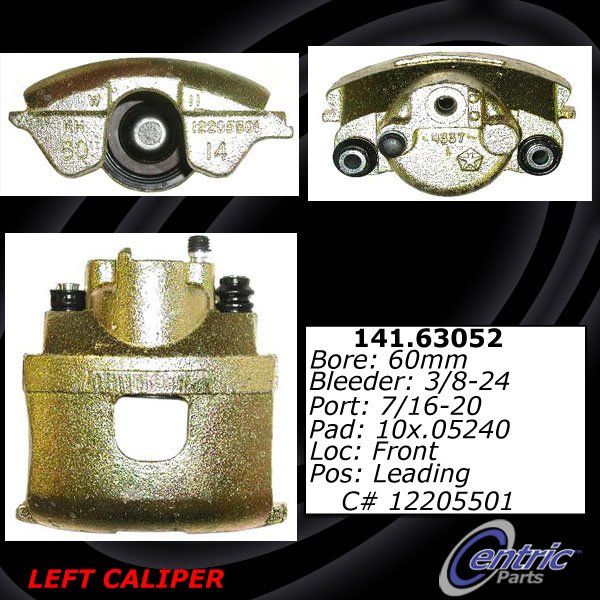 1991-1995 Dodge Caravan Disc Brake Caliper - Front Left (Centric)