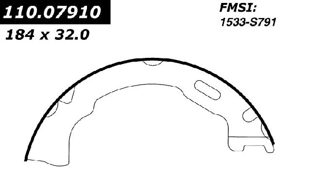 2003-2005 Lincoln Aviator Parking Brake Shoe - Rear (Centric)