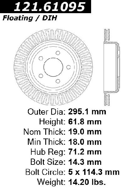 2010-2011 Ford Ranger Disc Brake Rotor - Rear (Centric)