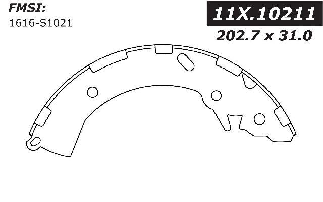 2018-2020 Kia Rio Drum Brake Shoe - Rear (Centric)