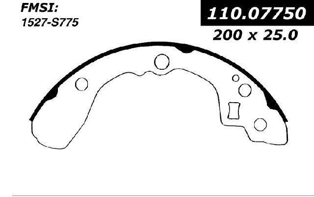 2001-2002 Kia Rio Drum Brake Shoe - Rear (Centric)