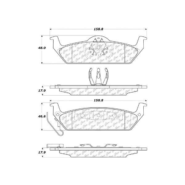 2006-2010 Lincoln Mark LT Disc Brake Pad Set - Rear (Centric)