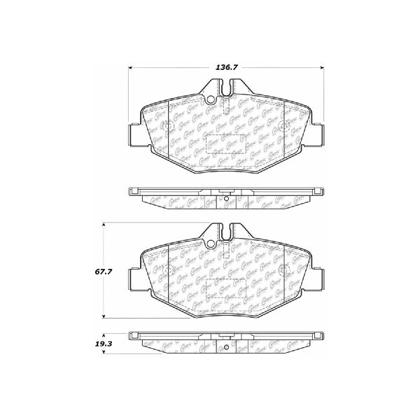 2006-2009 Mercedes-Benz E350 Disc Brake Pad Set - Front (Centric)