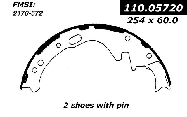 1985-1986 Nissan 720 Drum Brake Shoe - Rear (Centric)