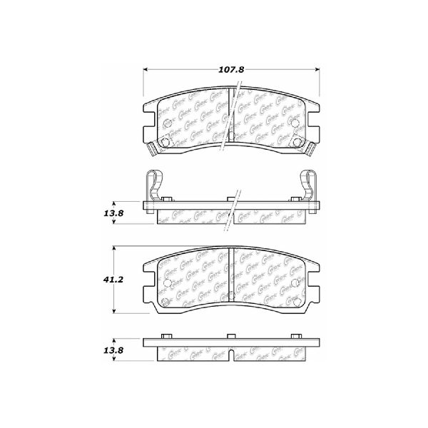 1992-2002 Cadillac Eldorado Disc Brake Pad Set - Rear (Centric)