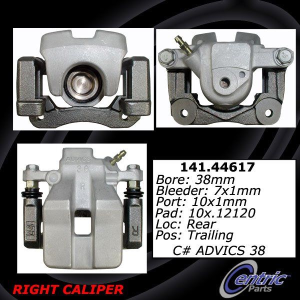 2007-2011 Lexus ES350 Disc Brake Caliper - Rear Right (Centric)