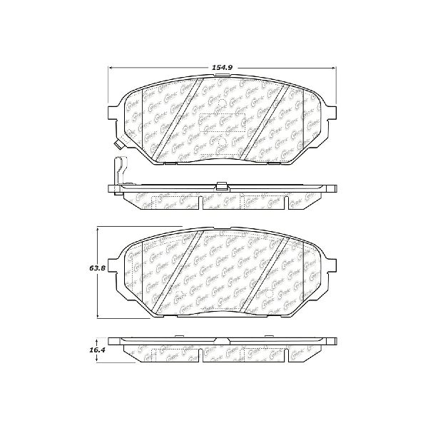 2007-2012 Hyundai Veracruz Disc Brake Pad Set - Front (Centric)