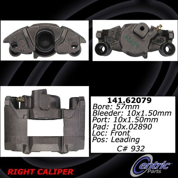 1982-1991 Chevrolet Cavalier Disc Brake Caliper - Front Right (Centric)