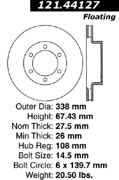 2003-2009 Lexus GX470 Disc Brake Rotor - Front (Centric)