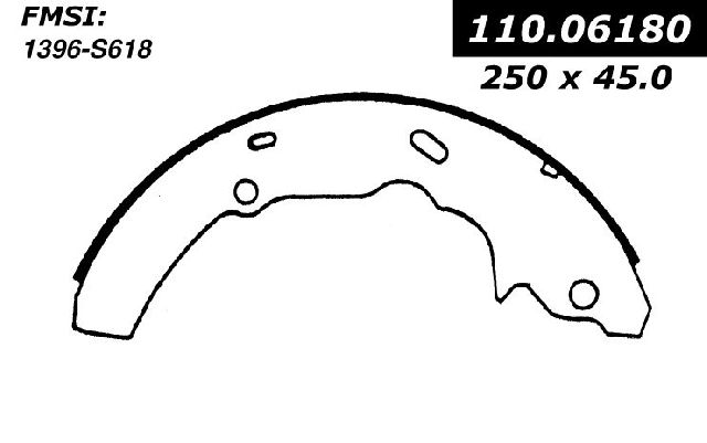 1992-2000 Ford Taurus Drum Brake Shoe - Rear (Centric)
