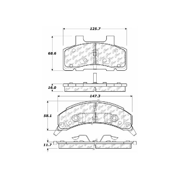 1983-1996 Buick Century Disc Brake Pad Set - Front (Centric)
