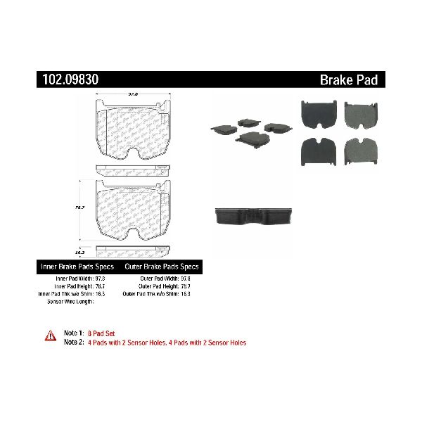 2004-2007 Mercedes-Benz SL600 Disc Brake Pad Set - Front (Centric)