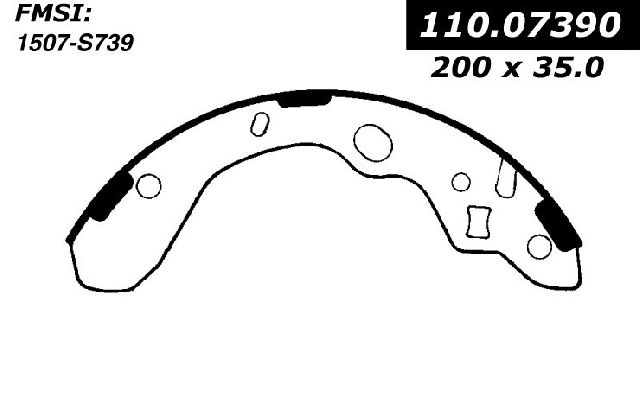 1999-2003 Mazda Protege Drum Brake Shoe - Rear (Centric)