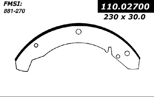 1964-1967 Volkswagen Beetle Drum Brake Shoe - Rear (Centric)