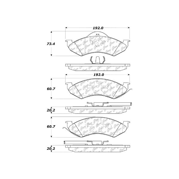 1998-1999 Dodge Durango Disc Brake Pad Set - Front (Centric)
