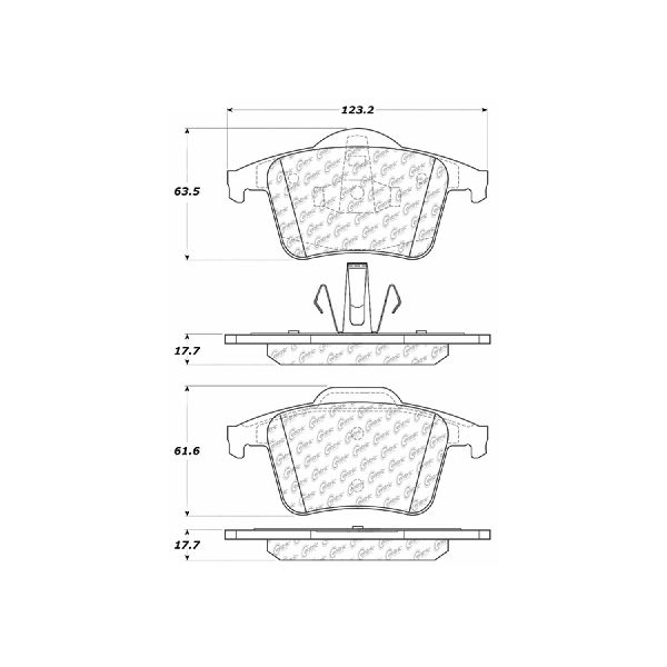 2003-2014 Volvo XC90 Disc Brake Pad Set - Rear (Centric)