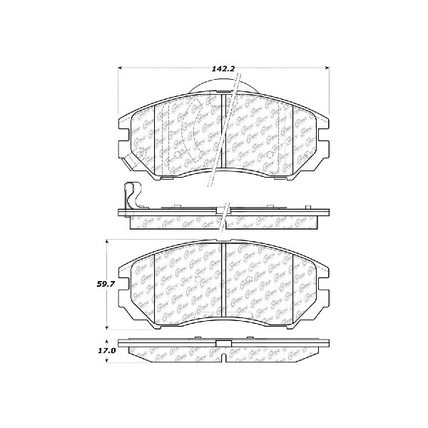2004-2008 Hyundai Tiburon Disc Brake Pad Set - Front (Centric)