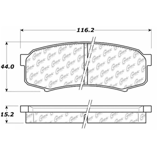 2001-2007 Toyota Sequoia Disc Brake Pad Set - Rear (Centric)