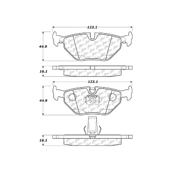 1999-2010 Saab 9-5 Disc Brake Pad Set - Rear (Centric)