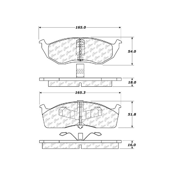 1995-2005 Dodge Neon Disc Brake Pad Set - Front (Centric)