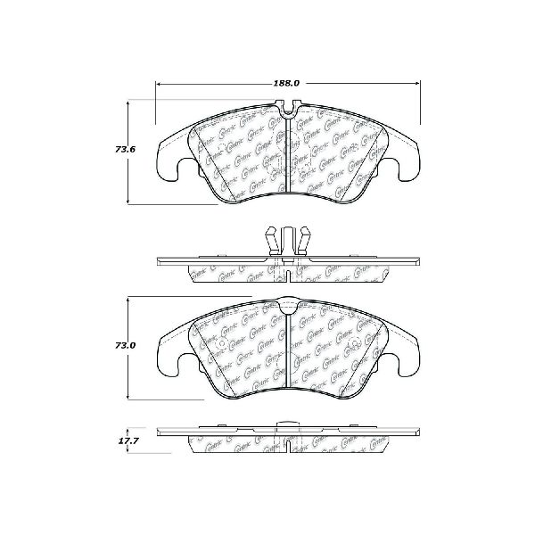 2009-2016 Audi A4 Disc Brake Pad Set - Front (Centric)