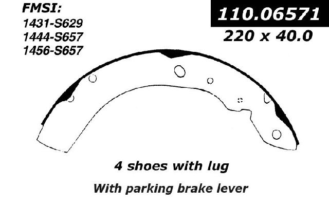 1993-1997 Dodge Intrepid Drum Brake Shoe - Rear (Centric)