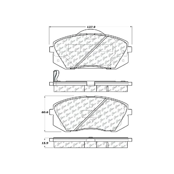 2015 Hyundai Sonata Disc Brake Pad Set - Front (Centric)